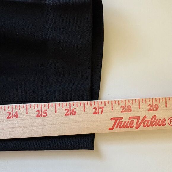 Talbots  Pants Womens 12P Black Dress Signature Solid Flat‎ Front Side Zip - Picture 6 of 7